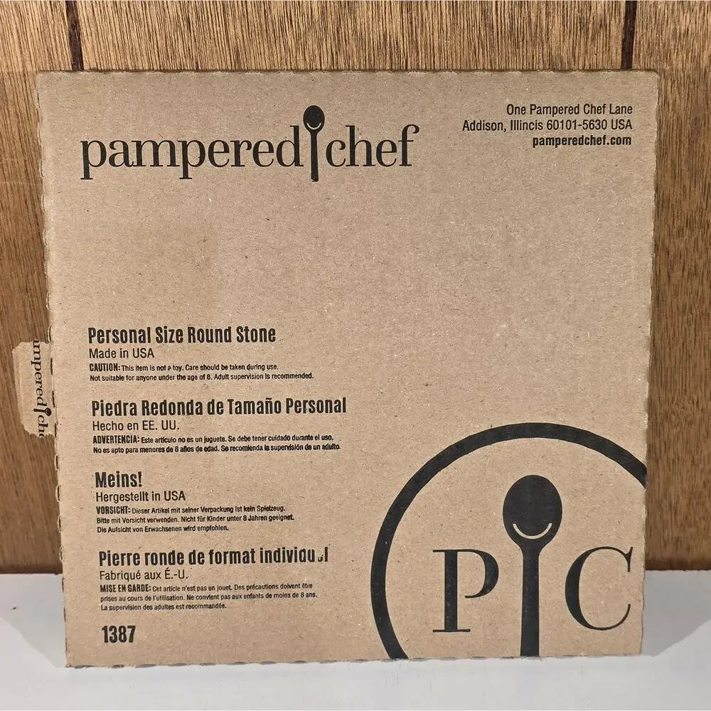 Pampered Chef Personal Size Round Stone 8.5